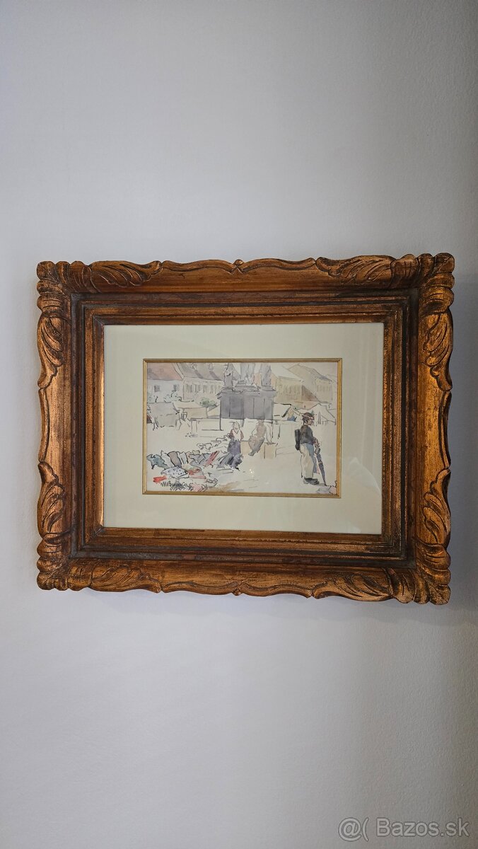 Obraz Martin Benka - Námestie v Hodoníne