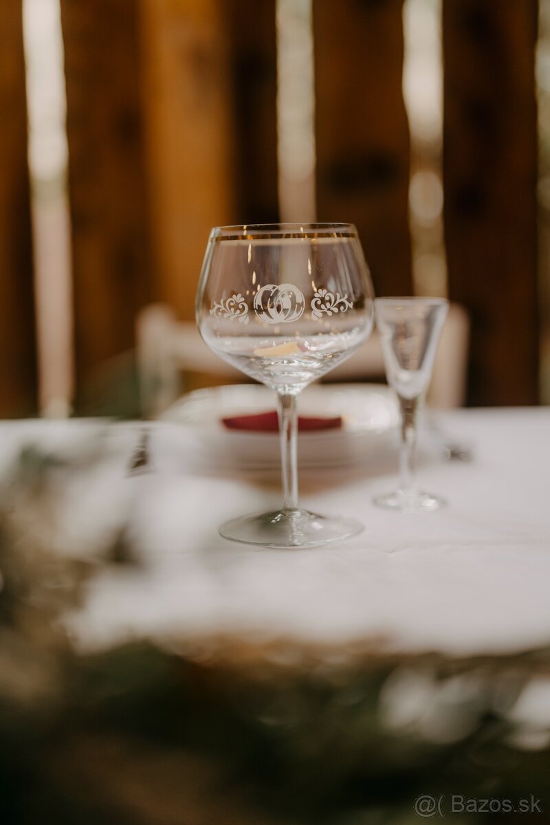 Svadobné poháre so stopkou