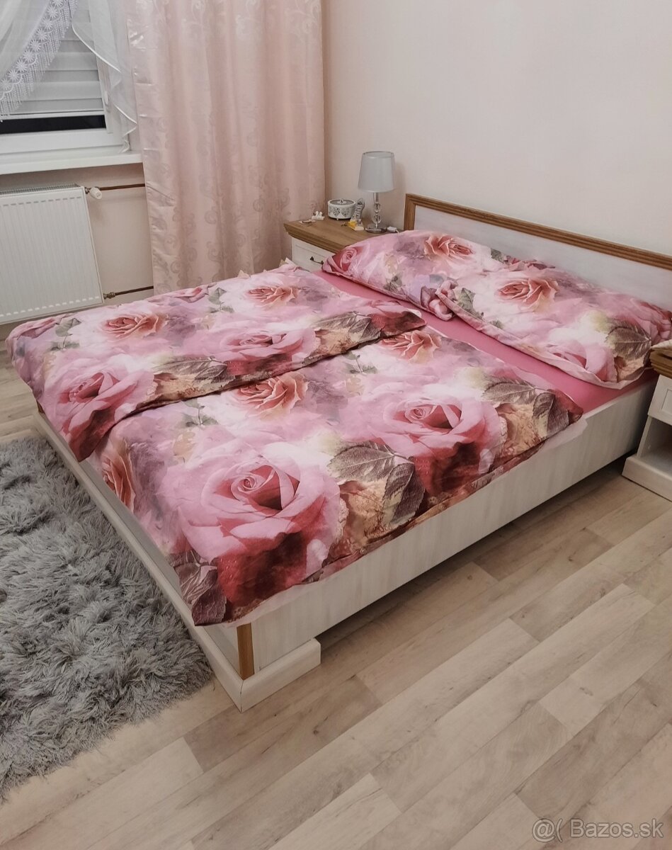 Manzelska postel + 2x nocny stolik