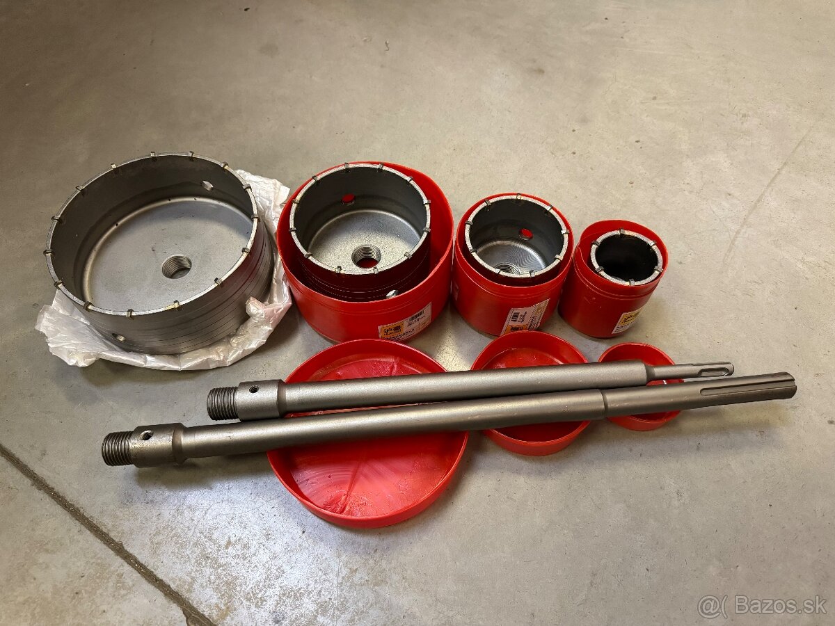 Sada korunkových vrtákov do betónu