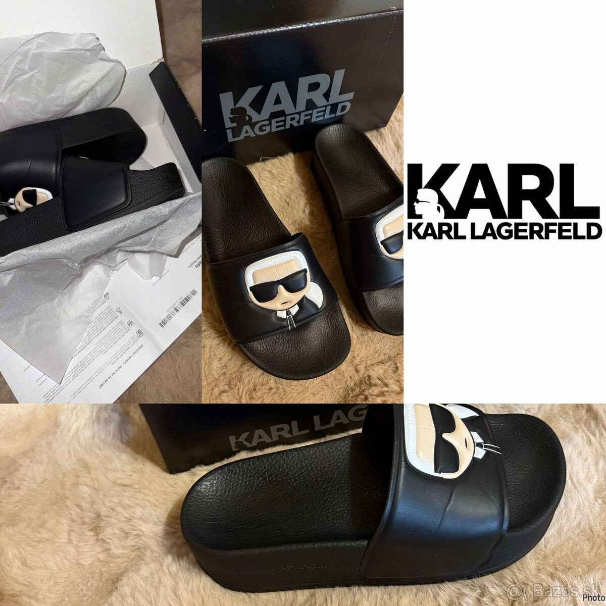 karl lagerfeld original damske letne slapky na platforme