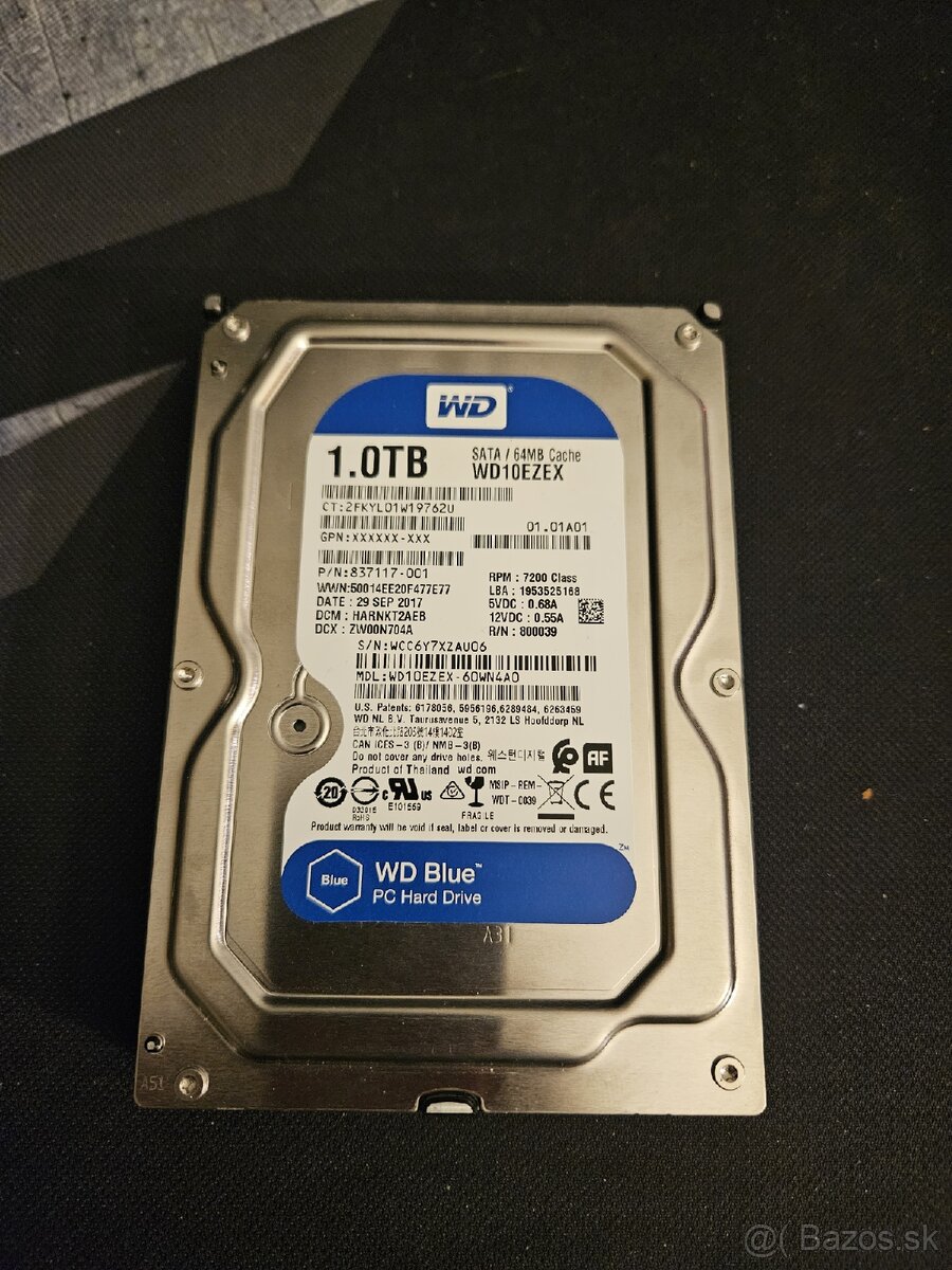 3.5" 1TB HDD WD Blue