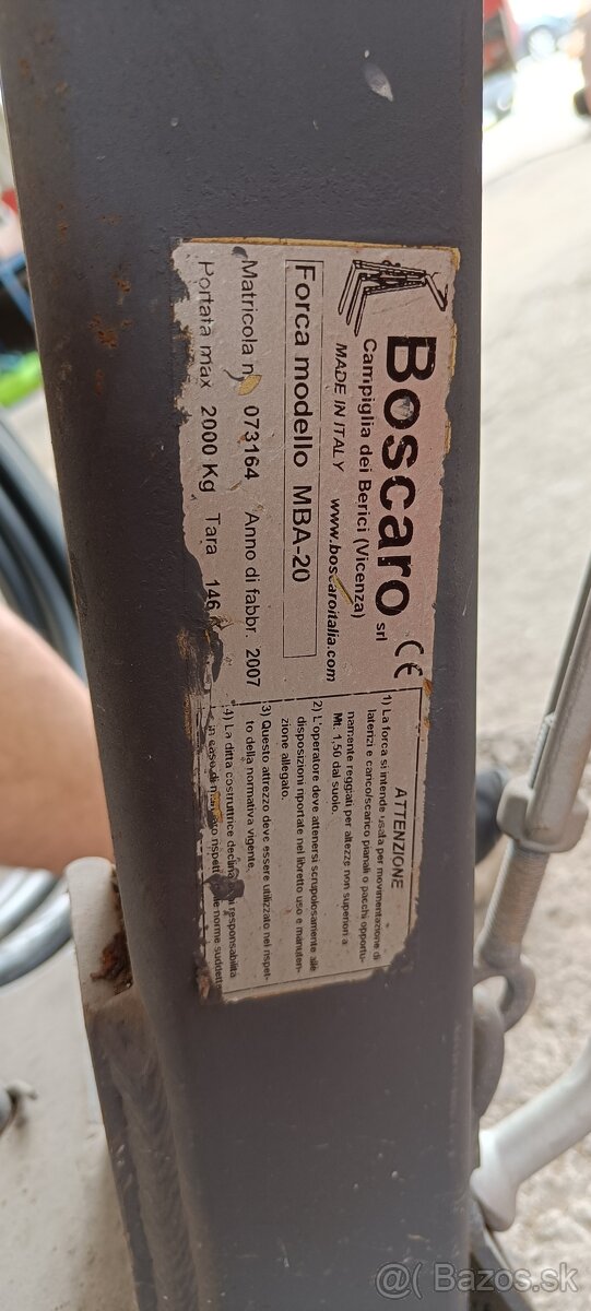 Paletové vidly 2T na žeriav