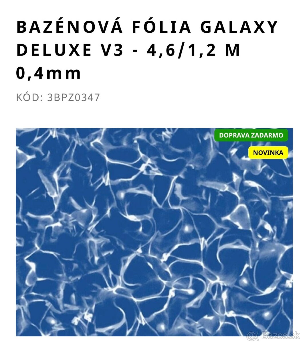 Bazénová fólia 4,66x1,22