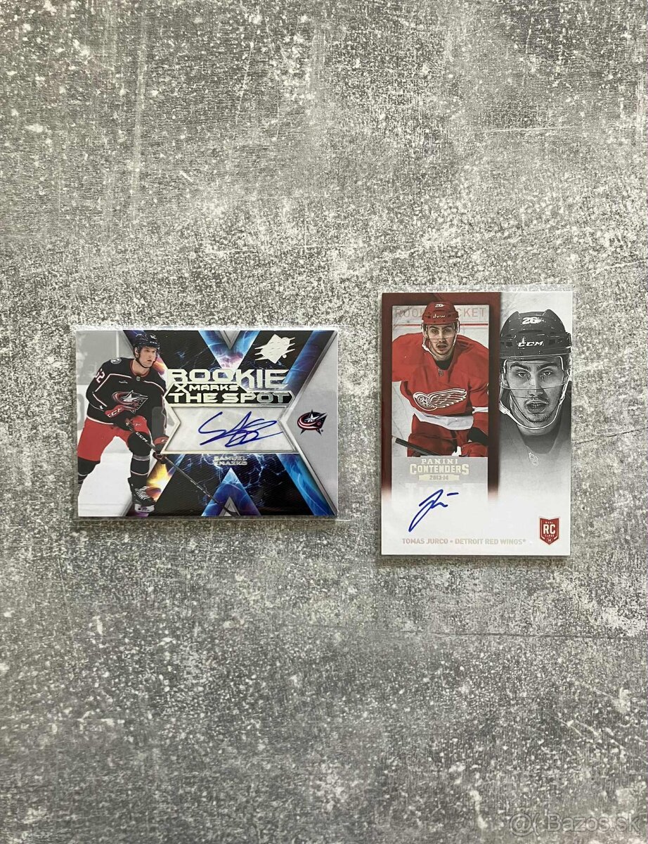 Hokejové podpísané auto karty NHL hráčov