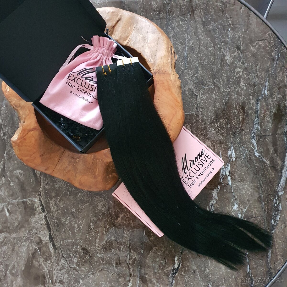 Predam Tape in 100% ludské vlasy #1 čierna