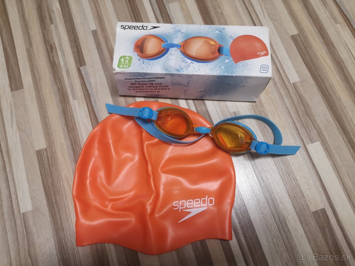 Detské plavecké okuliare Speedo+čiapka