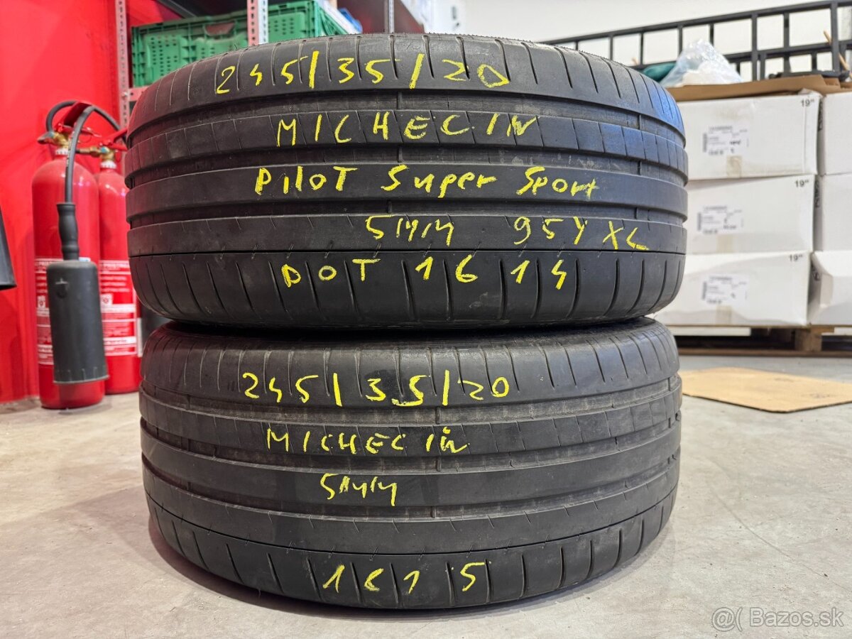 R20 245/35 Michelin Pilot super sport 95y xl 2x5mm dot1815-1