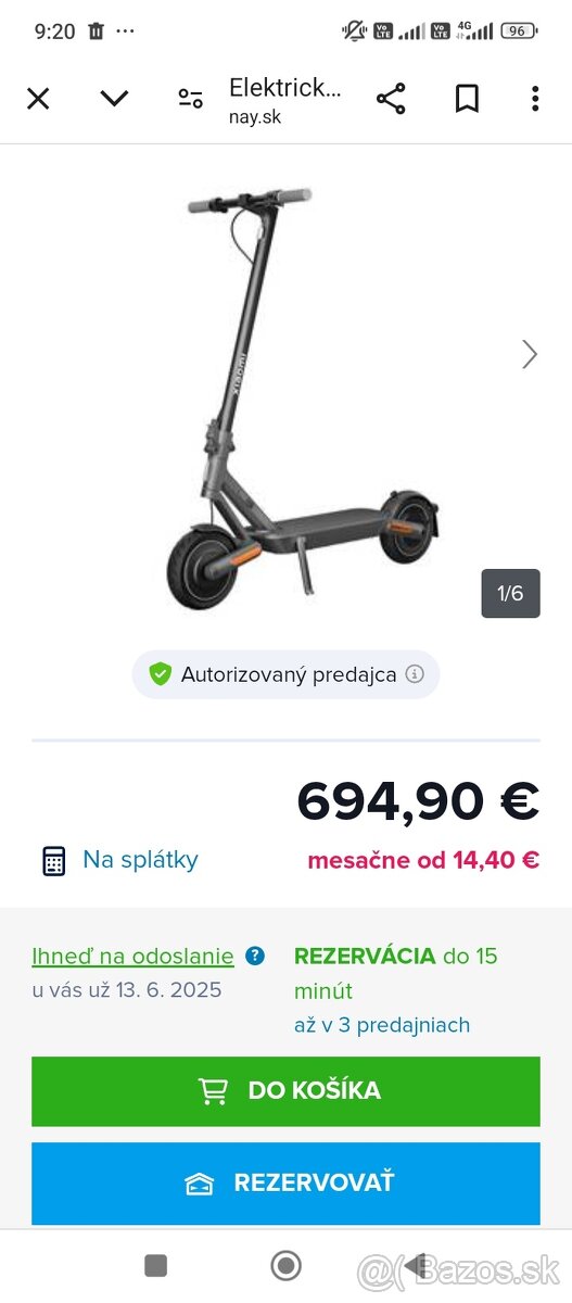 Elektrická kolobežka nová