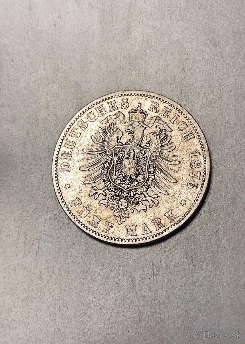 5 Mark 1876 Hamburg