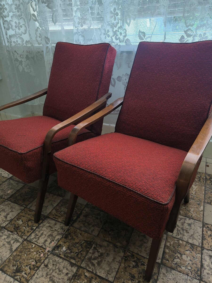 🛋️ Retro sedacia súprava (2 kreslá + sedačka) 🪑
