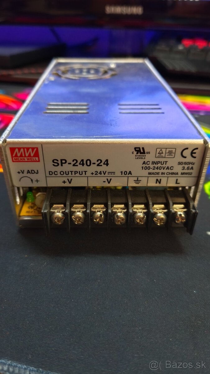 Predam spinany zdroj 24V -10A Mean well