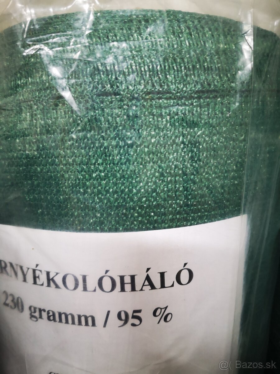 Tieniaca sieť na plot zelená 1,5m x 50m 95%, 230g/m2