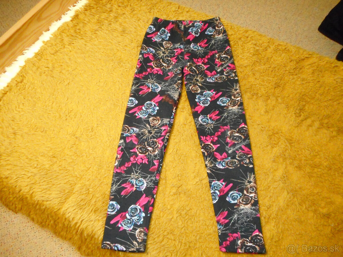 dievčesnké zateplené legíny 134cm