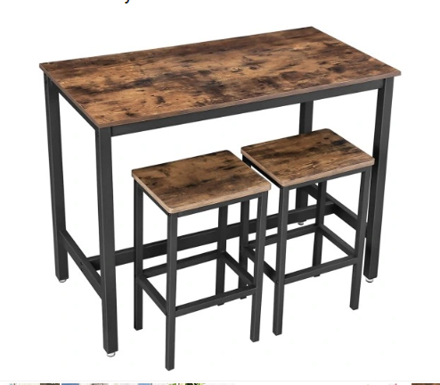 Barový stôl so stoličkami - zostava - set 120x60x90 cm