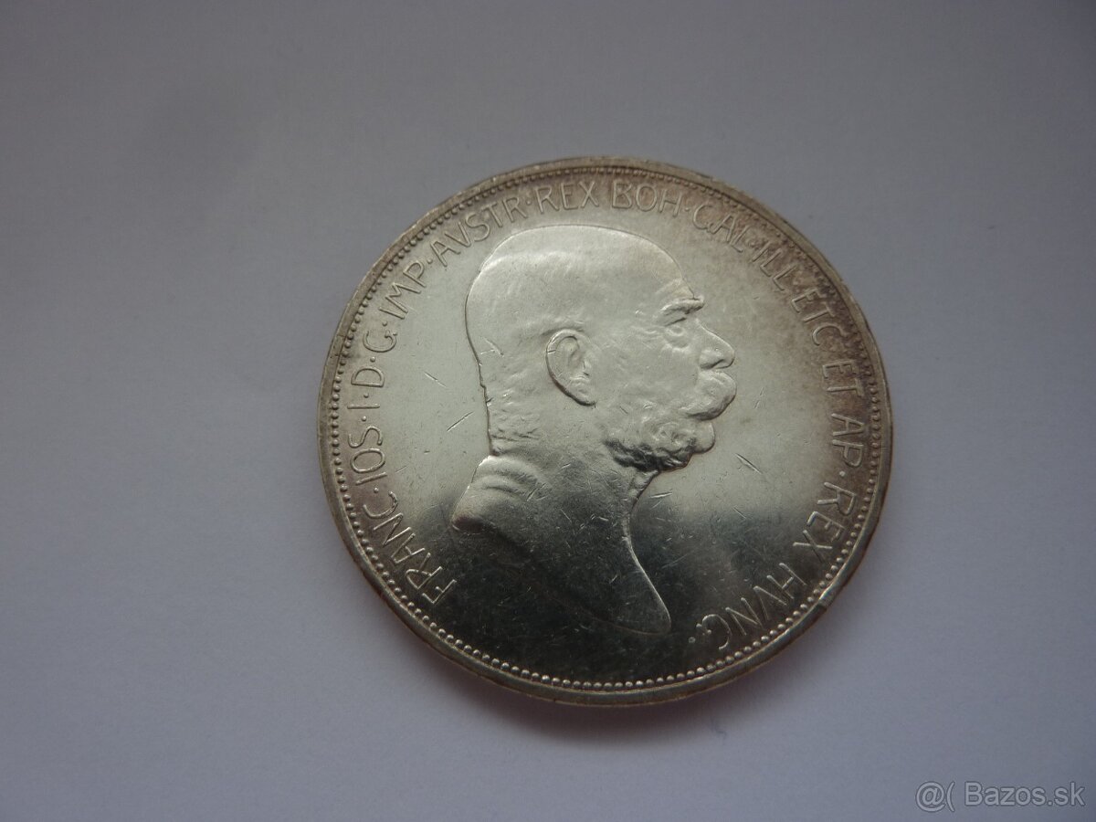 R-U Jubilejná 5 koruna 1908 v krásnom zbierkovom stave