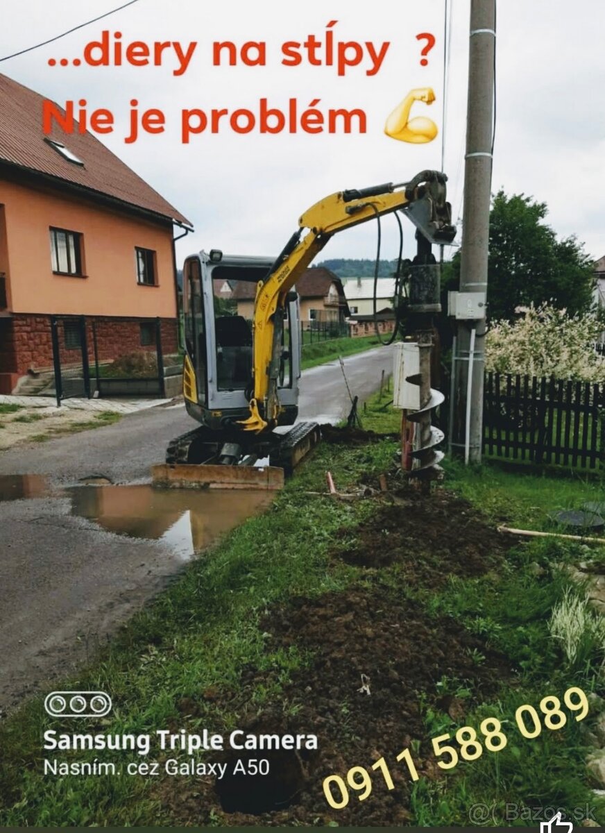 Minibager bager traktorbager kontajner zemné prace