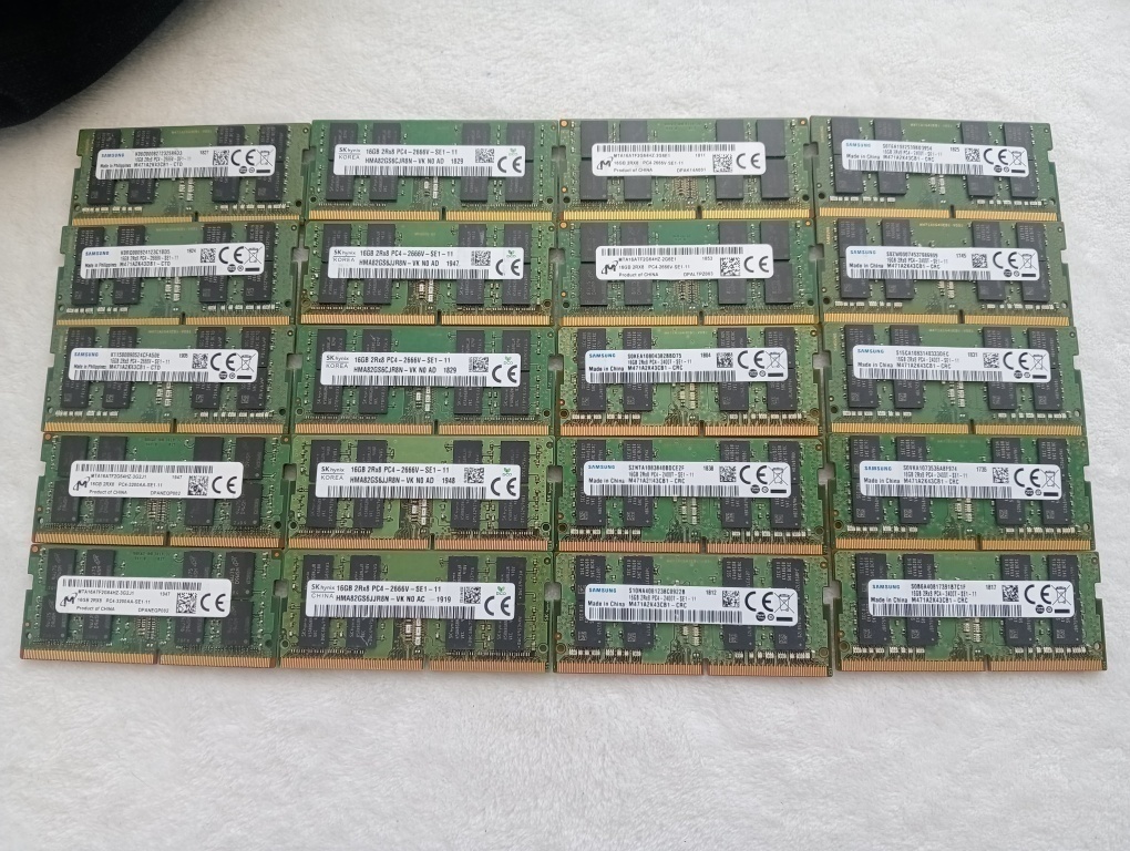 predám pamäte pre notebooky , (sodimm) 16gb DDR4