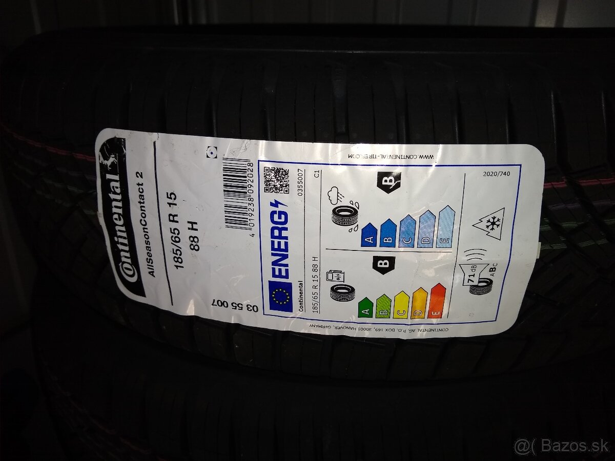 Celoročné 185/65 R15 continental