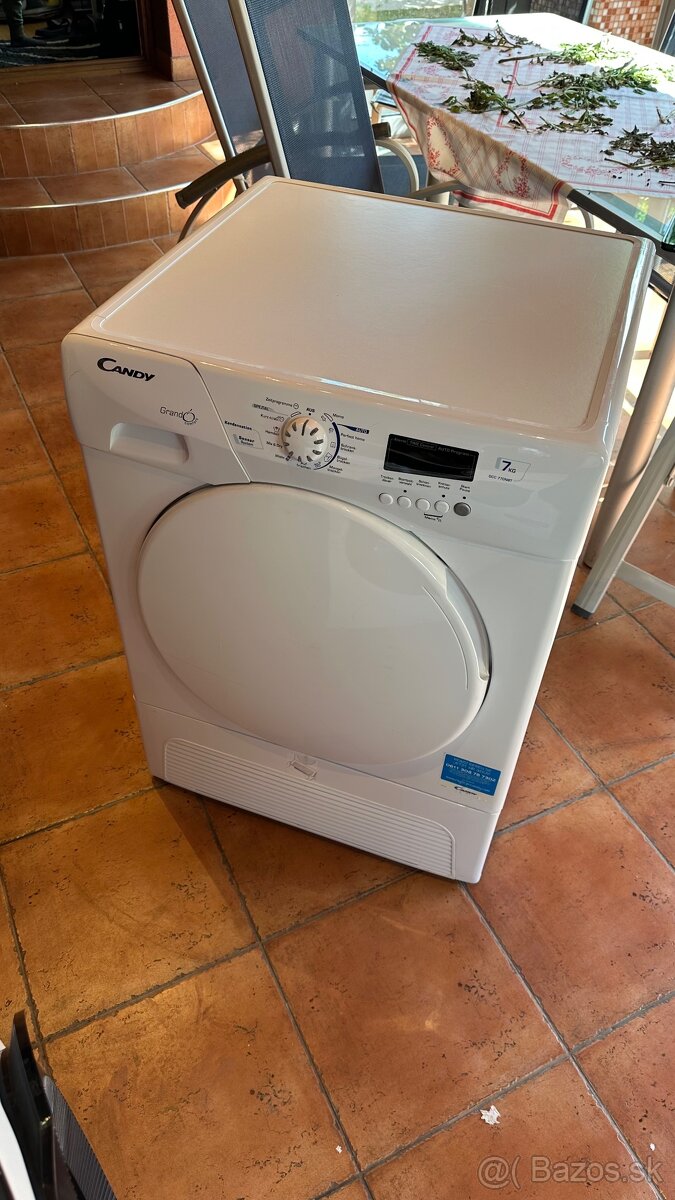Preda sušička bielizne Candy GCC 770• kapacita 7 kg • energe