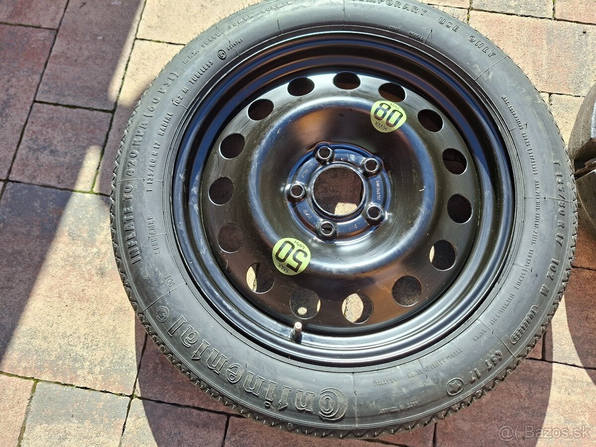 Predám rezervné koleso úzken Bmw-3,-5,- spolu zdvihákom-R17