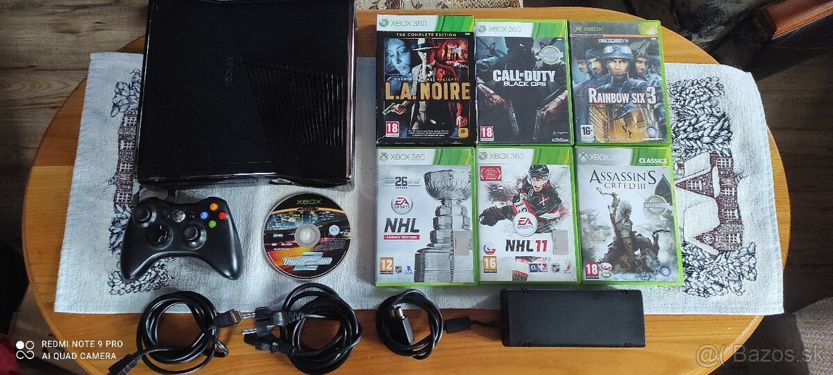 Xbox 360 slim 250gb+hry