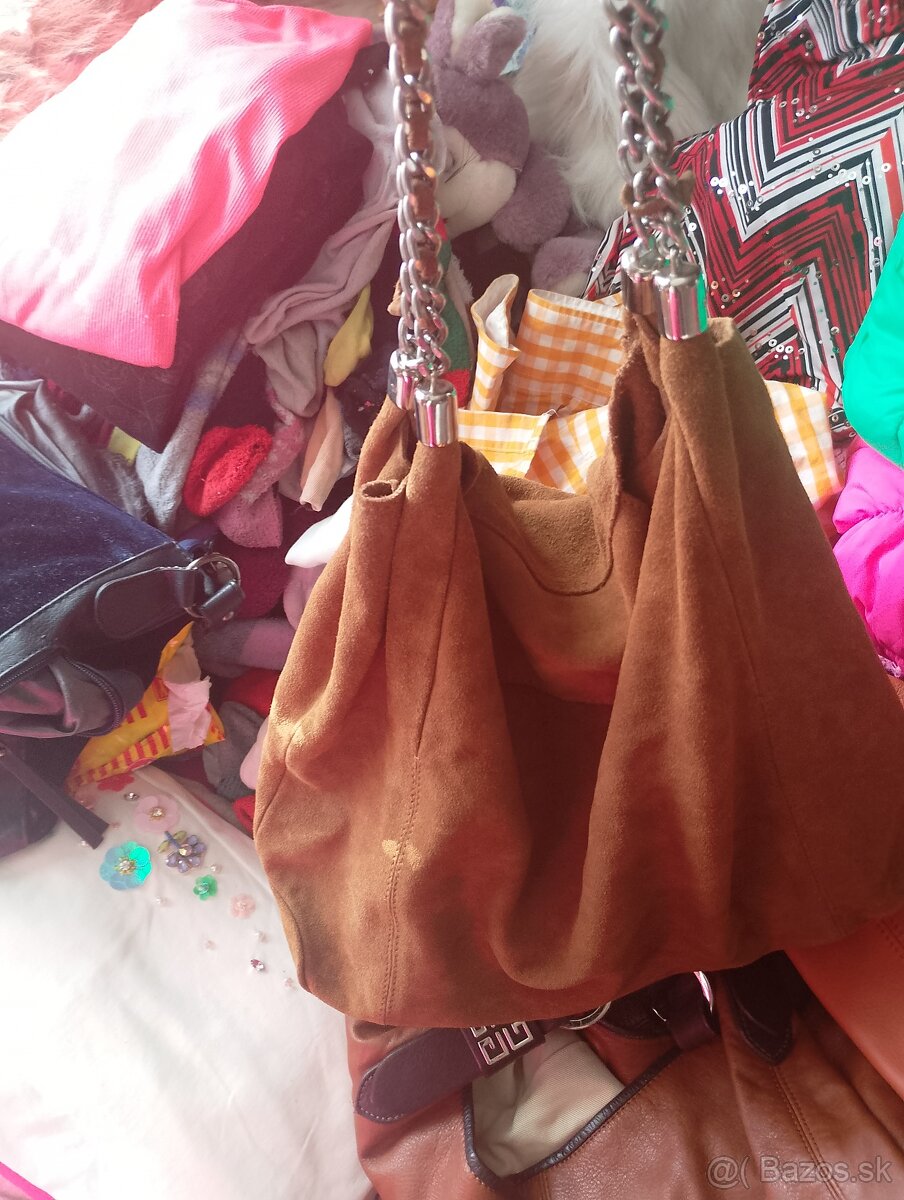 Hnedá kožená kabelka 2