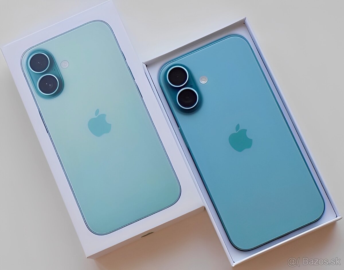 iPhone 16 Teal BATERIE 100% TOP
