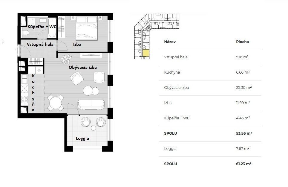 PRENÁJOM: 2 IZBOVÝ BYT 62 M2, LODŽIA, KARPATSKÁ, POPRAD