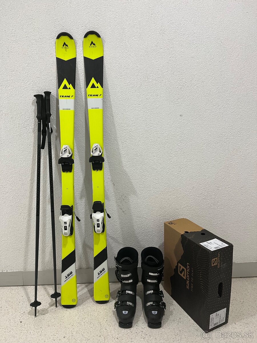 Set pre juniora lyze+palice+lyziarky na 11-13 rokov