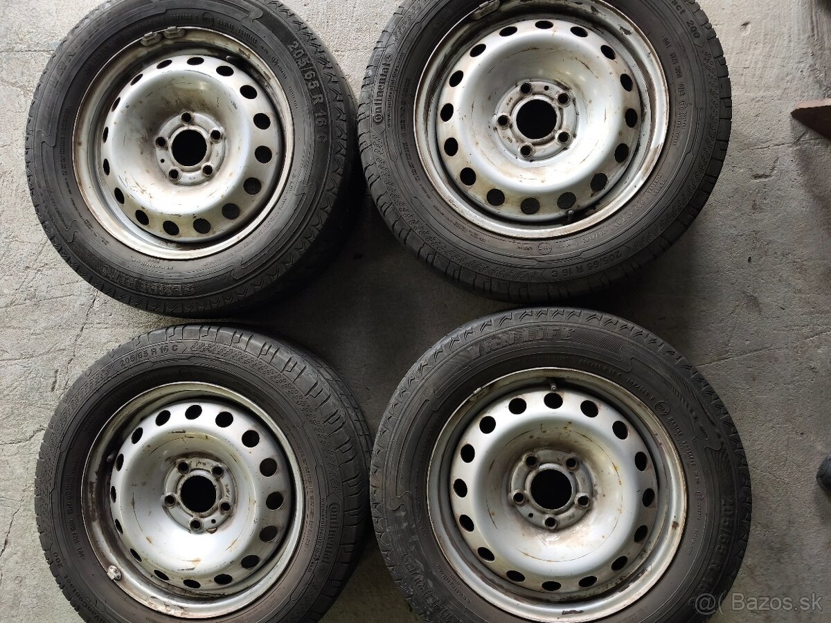 kolesá 5x118 r16 Trafic Vivaro letné pneumatiky 205/65r16C