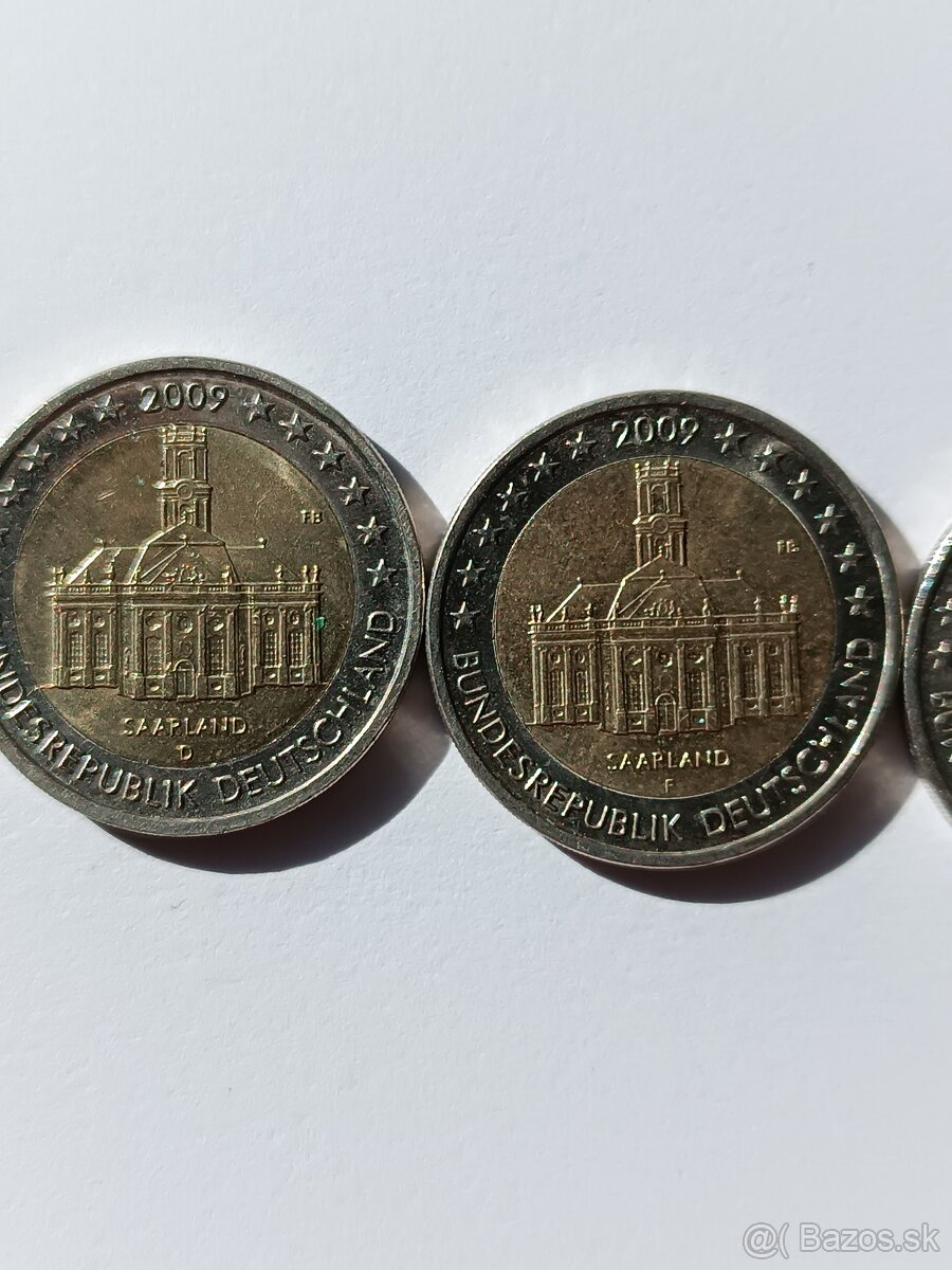 2 eurové pamätné mince Nemecko 2009