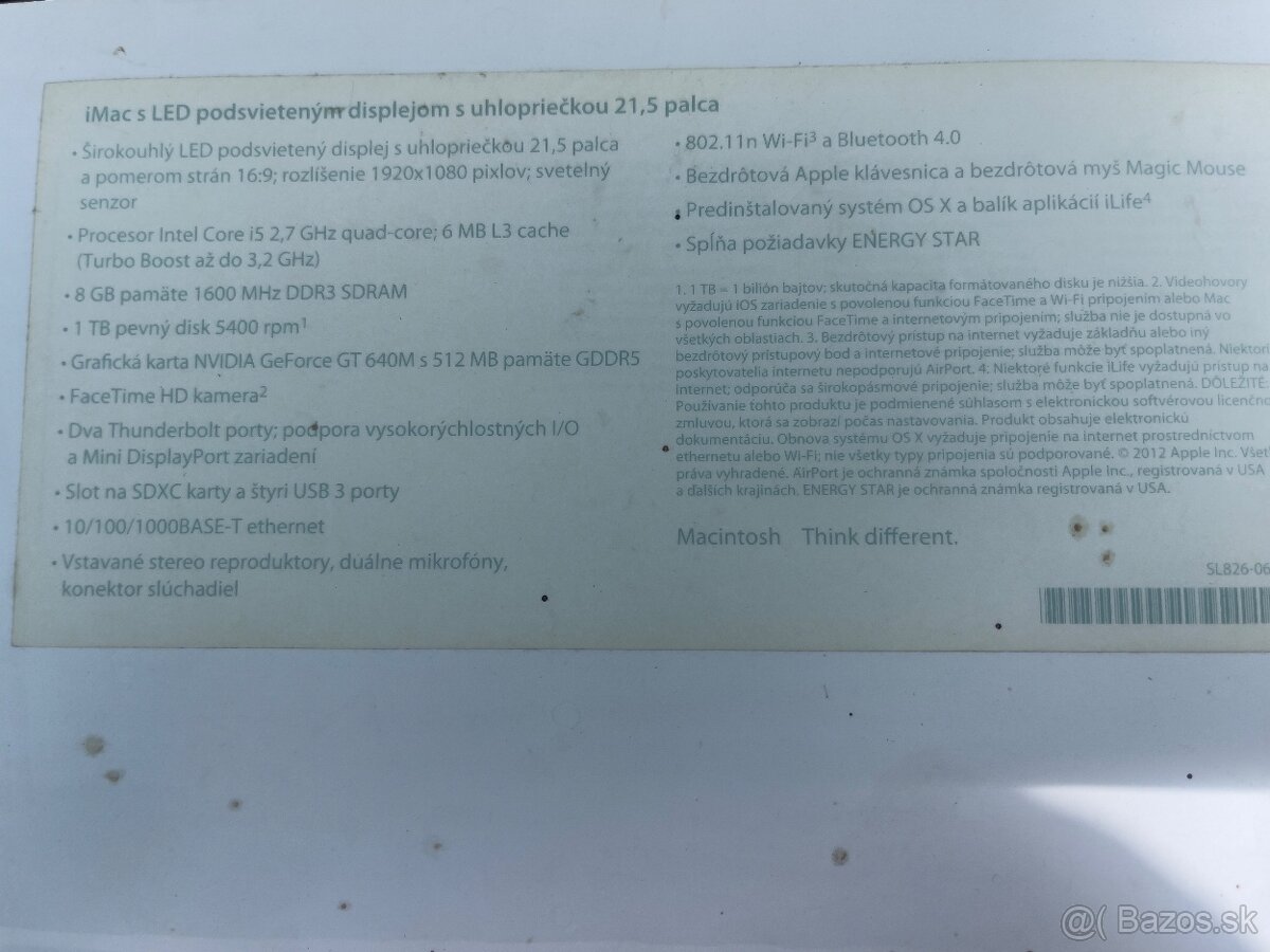 iMac 21,5 i5 Late 2012 SSD 1TB