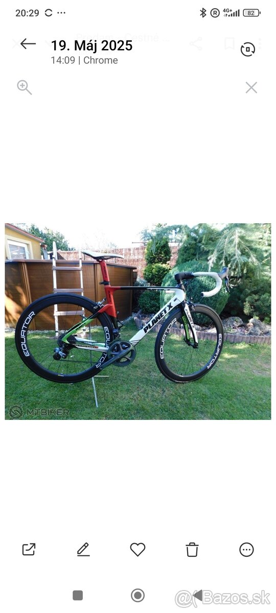 Cestný karbónový bicykel