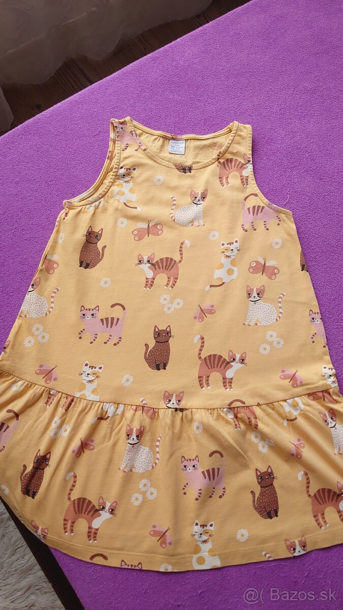 Nádherné bavlnené šaty značky Lindex s mačičkami