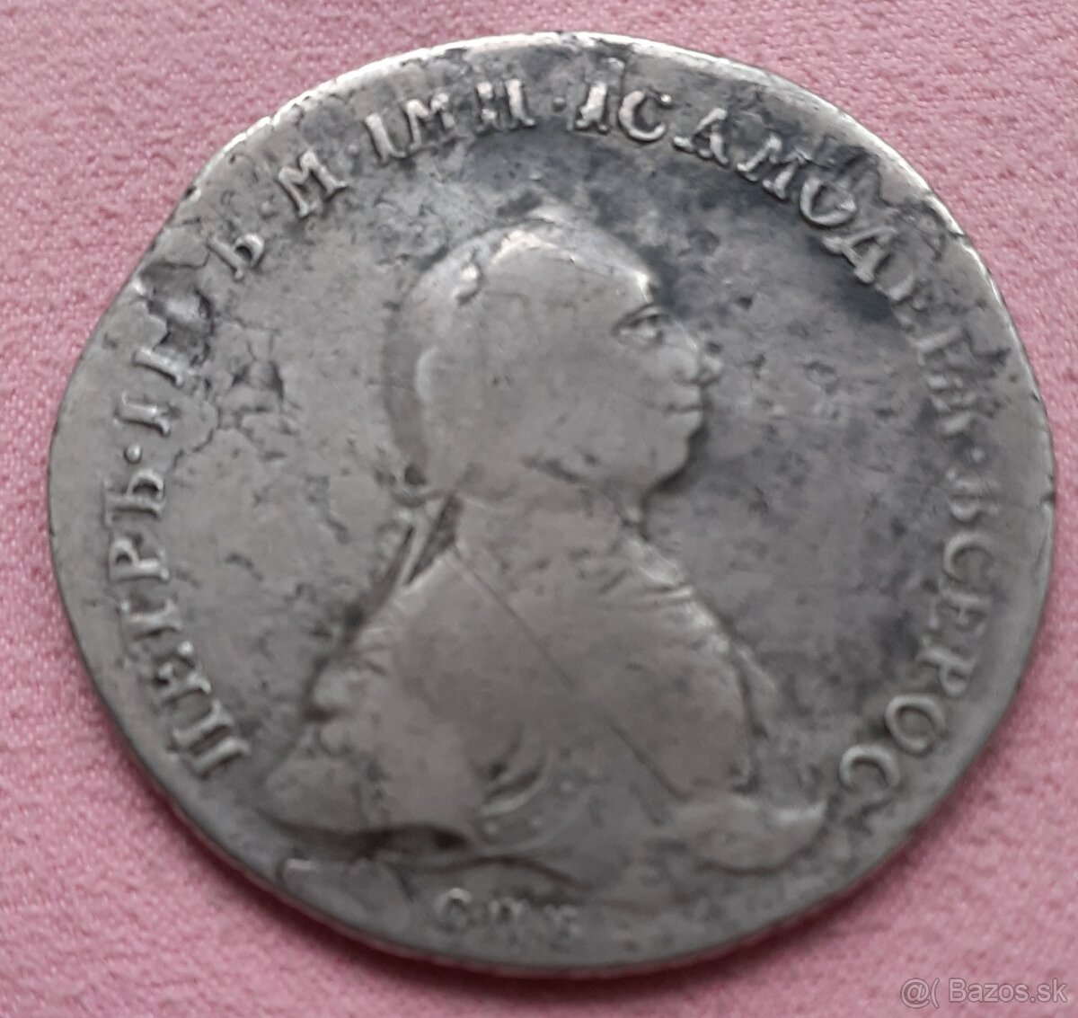 Minca - strieborný rubeľ Petra III. 1762 NK