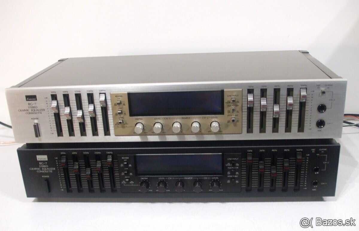 10-pasmovy cierny equalizer SANSUI RG-07, vyroba Japan, AE09