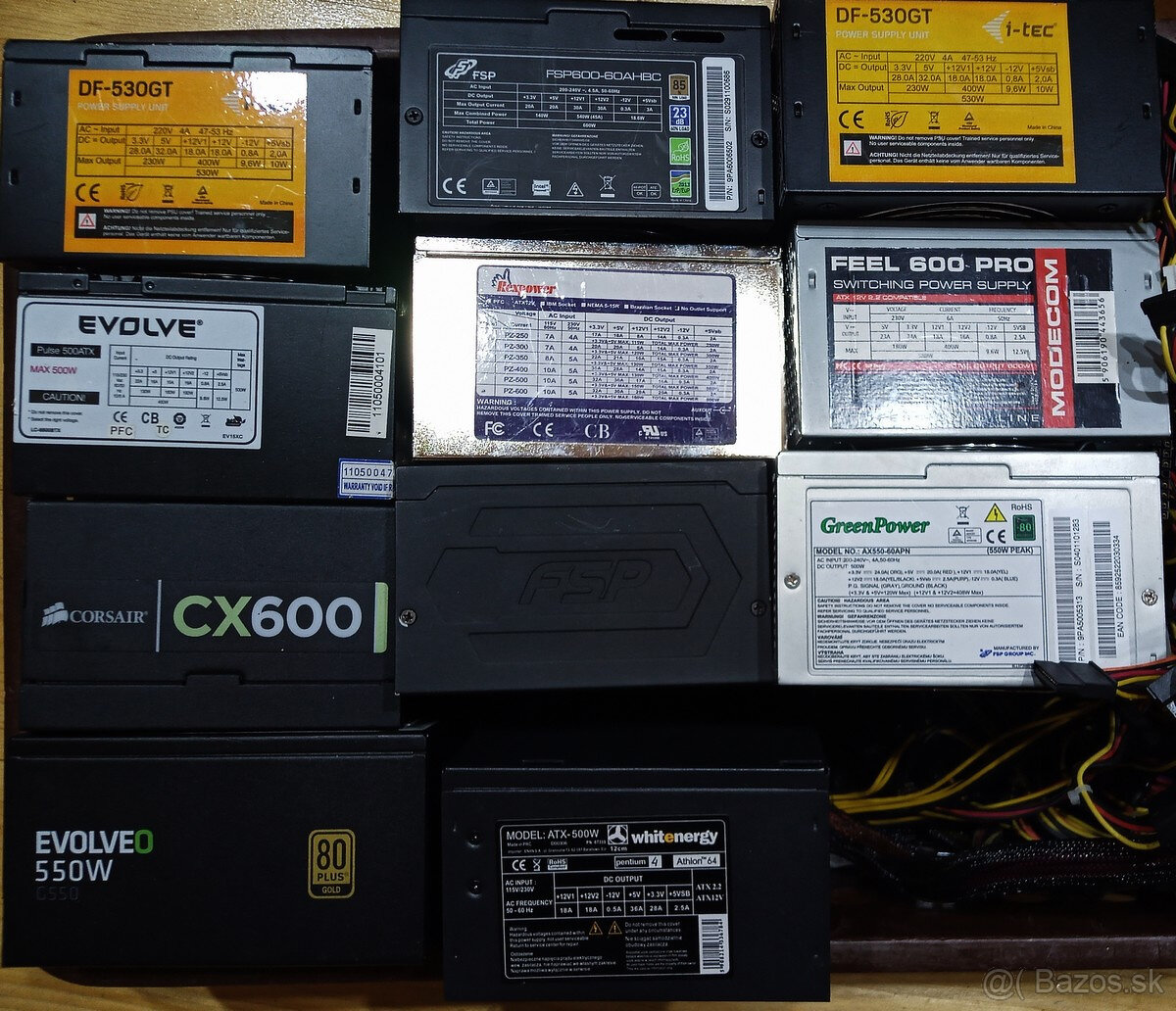 Repasované plne funkčné ATX 500-600W zdroje