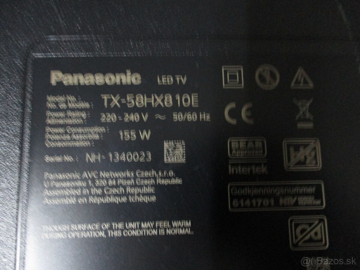 PANASONIC TX58HX810E
