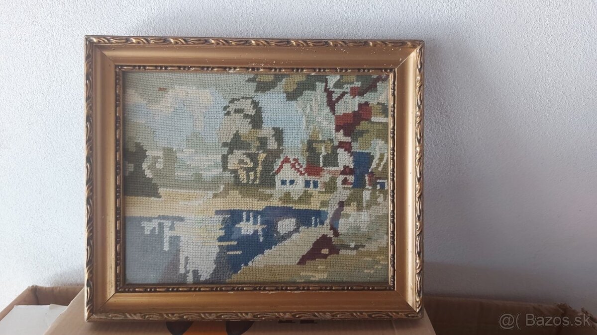 Vyšívaný obraz 27 x 23 cm