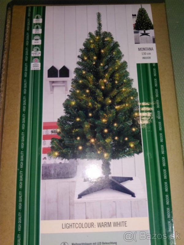 vianočný stromček s led osvetlením 130cm