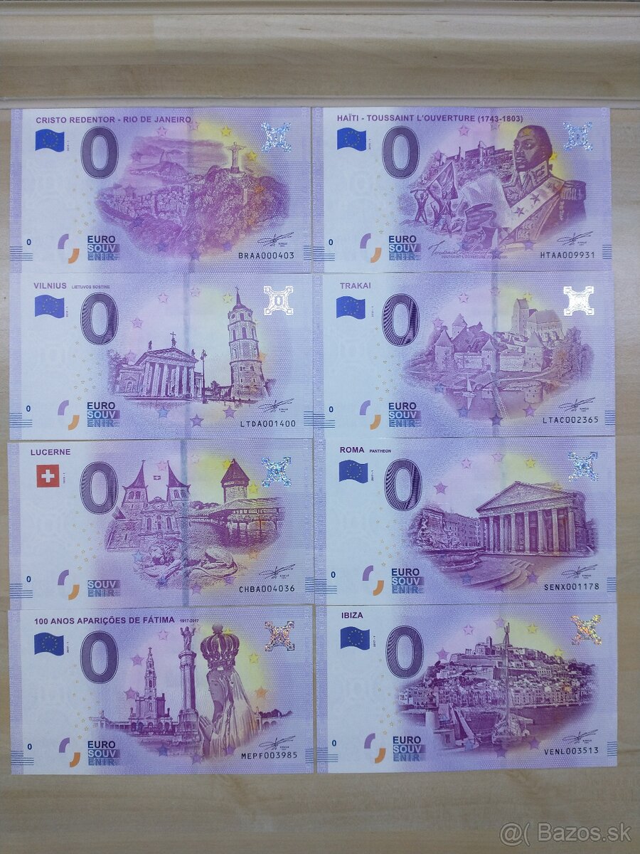 0€ bankovky zahraničné