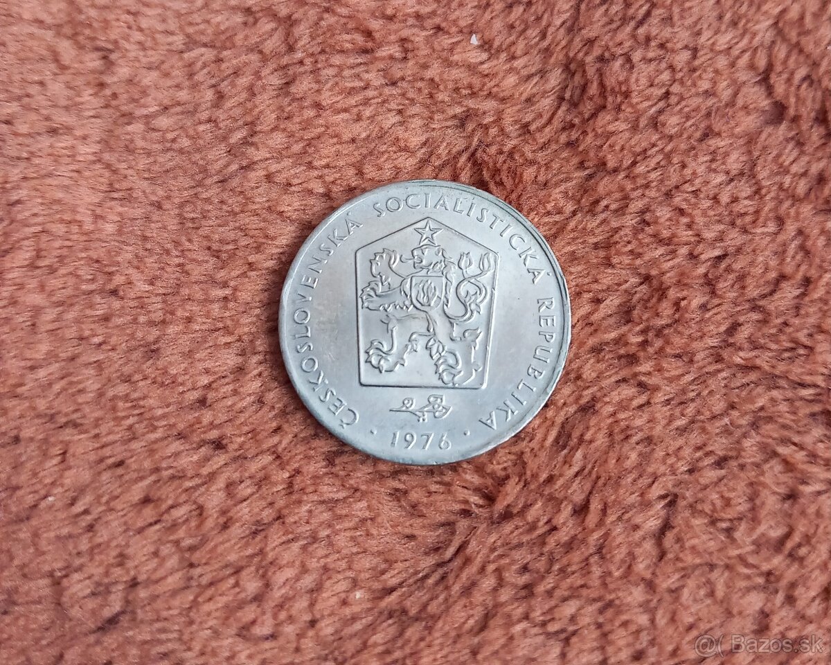 Predám najvzácnejšiu obežnú mincu 2 kčs 1976, Stav 0/0