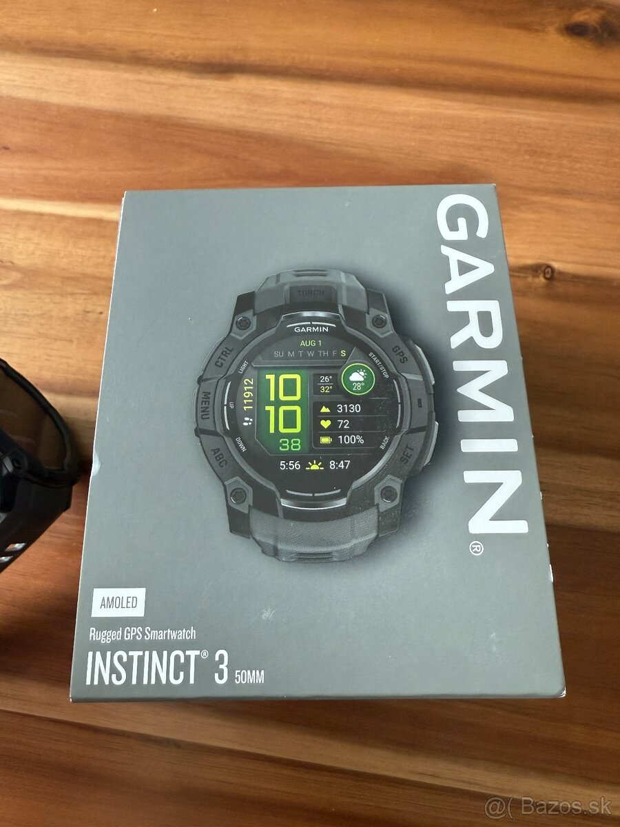 Garmin Instinct 3 Amoled 50mm Black, Charcoal silicone