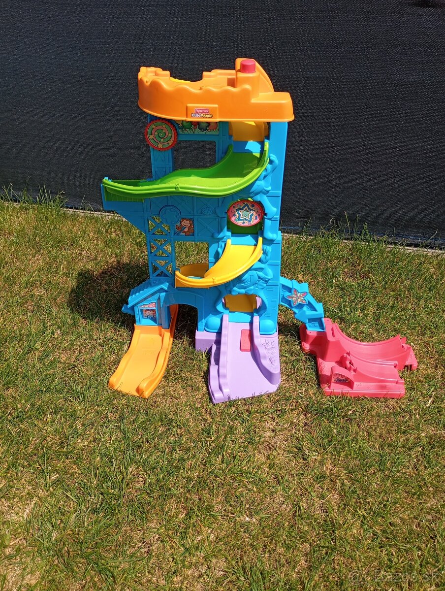 Fisher price autodráha, domček
