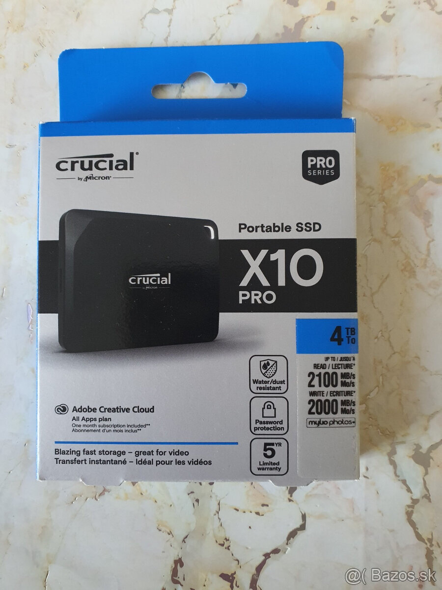 Externý SSD Crucial X10 4TB (CT4000X10PROSSD9)