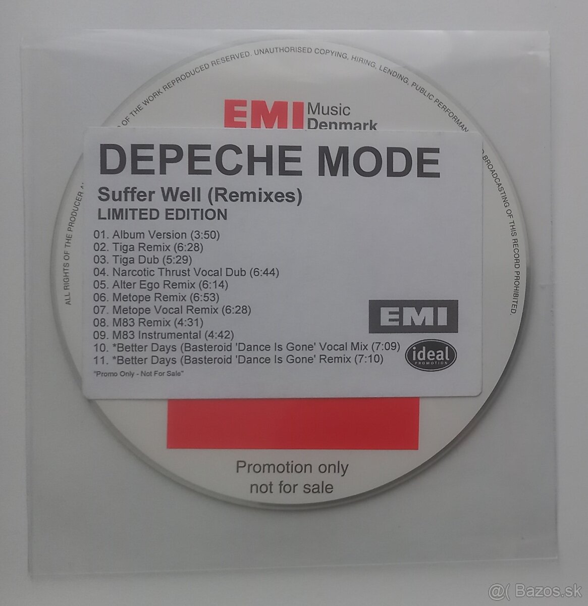 Depeche Mode Denmark CDr Promo Suffer Well