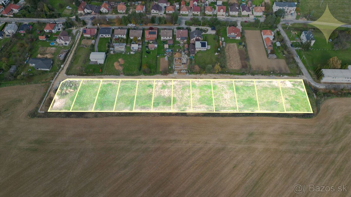 Exkluzívne na predaj nové stavebné pozemky s IS o veľkosti 8