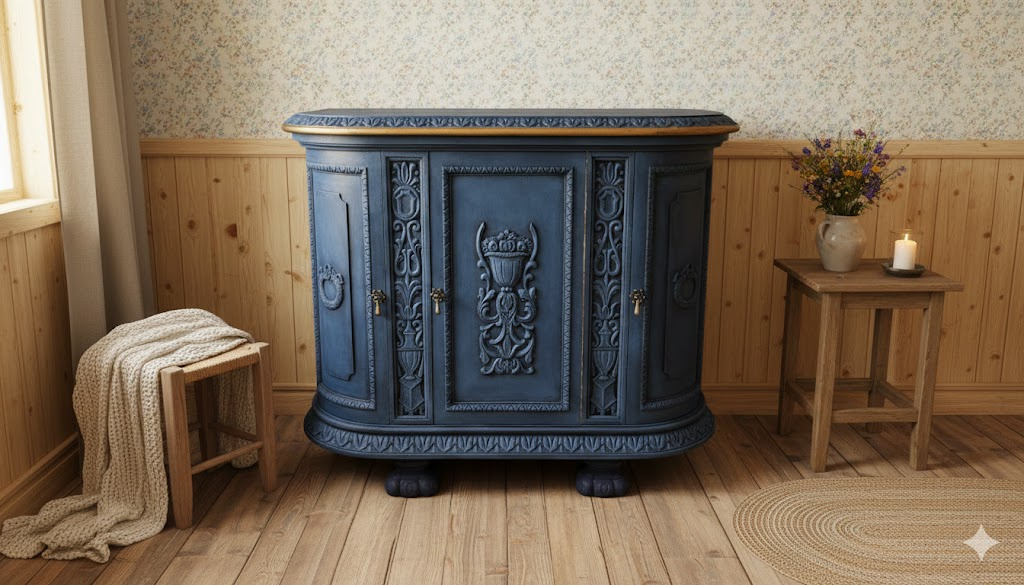 KOMODA - VINTAGE - MODRÁ