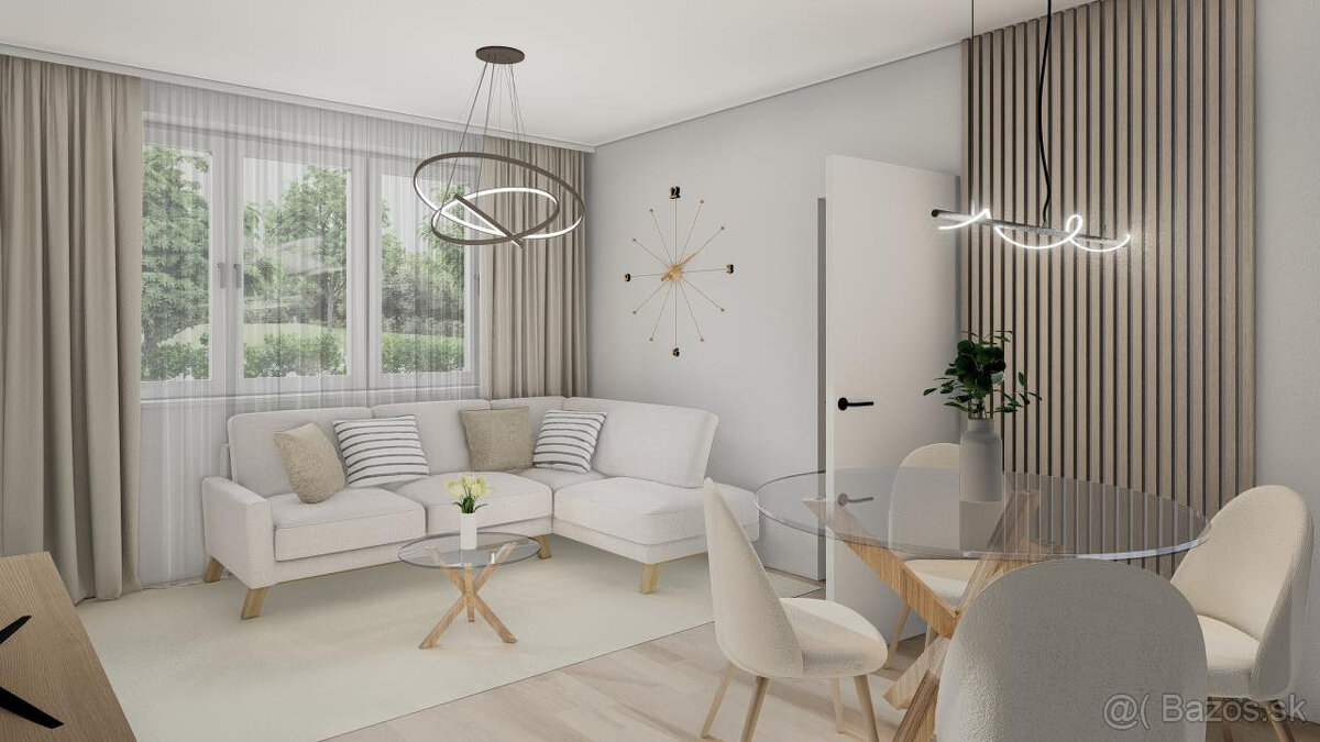 Zrekonštruovaný slnečný 3 izbový byt s balkónom Hliny 3
